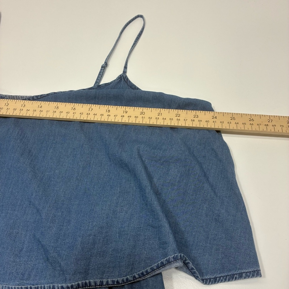 Old navy Mini Dress Women Size XXL lightweight denim‎ layered spaghetti straps - Picture 7 of 14